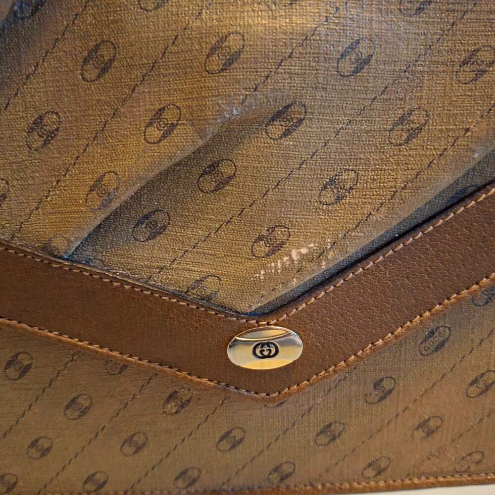GUCCI Accessory Collection Envelope Purse Shoulder Bag Convertible Clut GG Logo - Picture 3 of 16